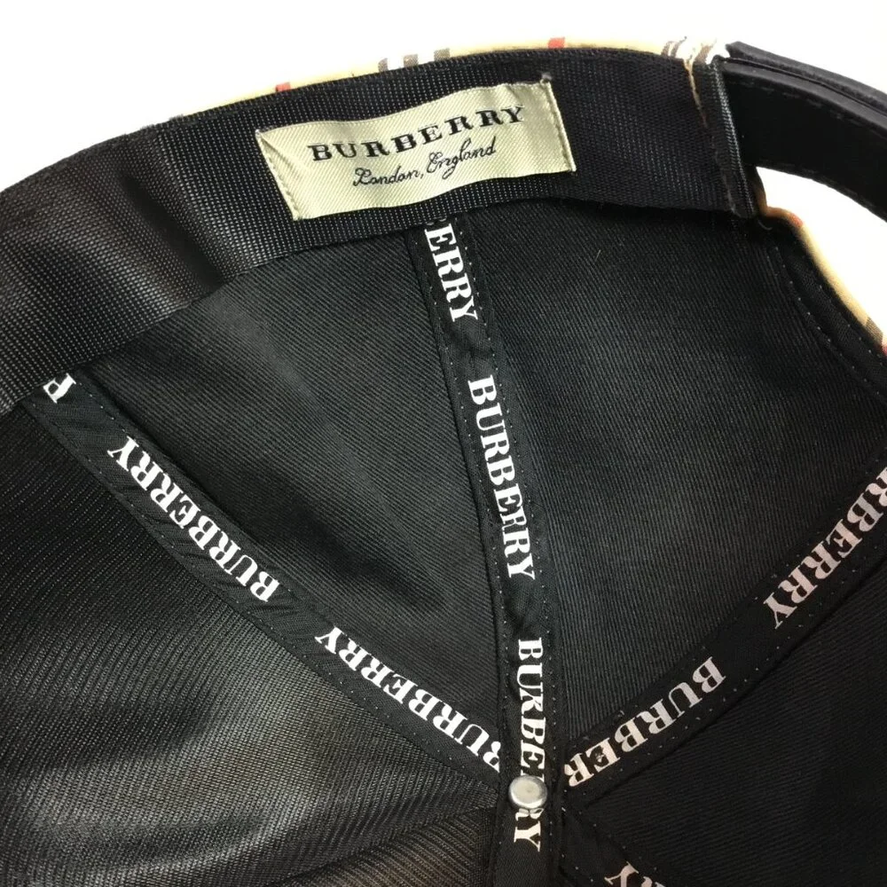 Burberry Adjustable Baseball Cap Leather Adjustable Strap - Perfect Condition - Picture 8 of 8